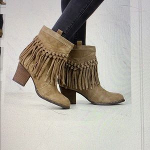 Sbicca Fringe Booties